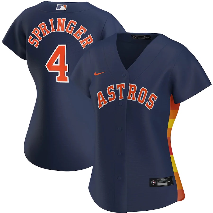 George Springer Houston Astros Women's Alternate 2020 Replica Player Jersey ÃƒÂ¢Ã¢â€šÂ¬Ã¢â‚¬Å“ Navy