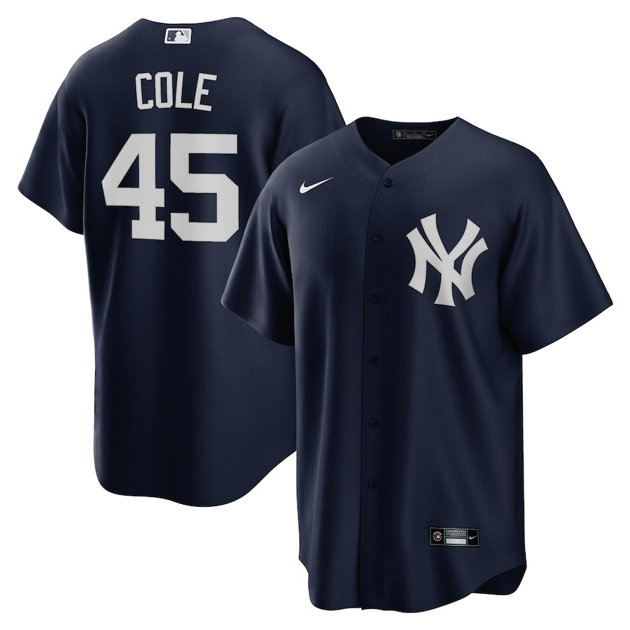 Gerrit Cole 45 New York Yankees Alternate Men Jersey - Navy 
