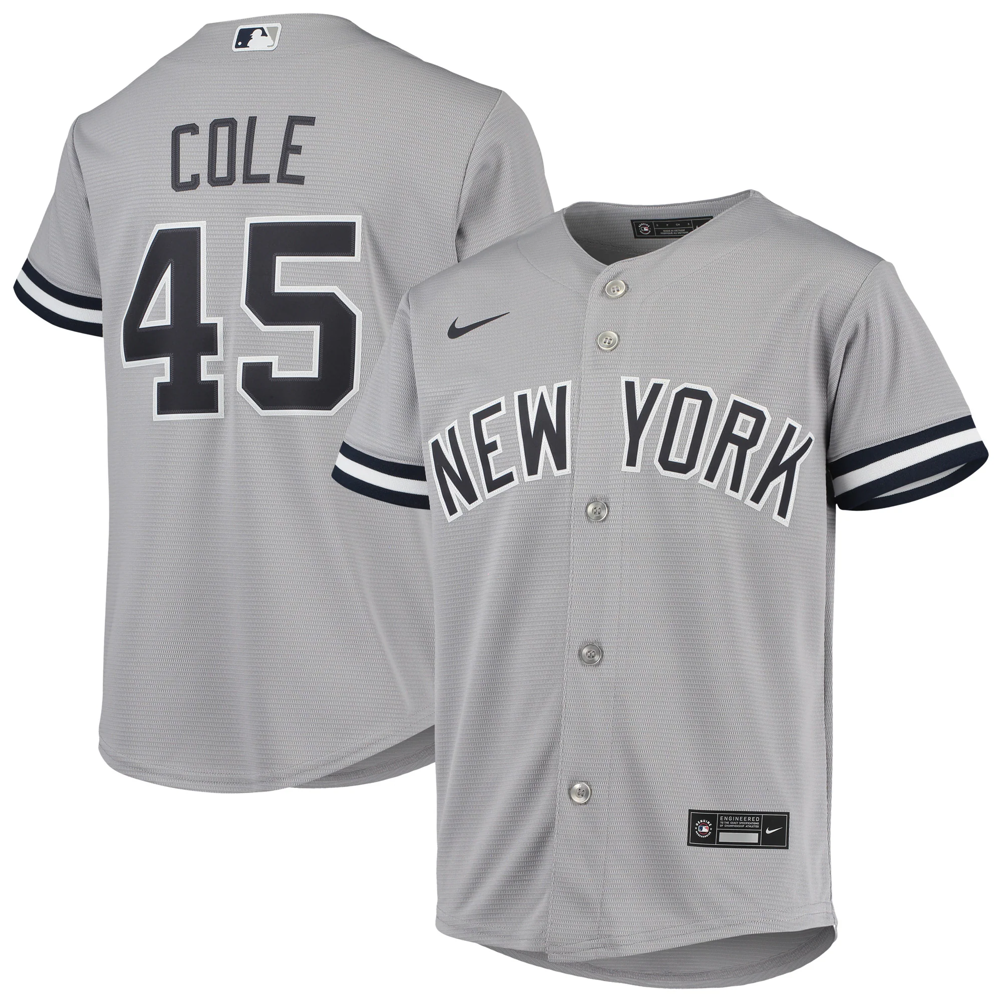 Gerrit Cole New York Yankees Youth Alternate Replica Player Jersey - Gray
