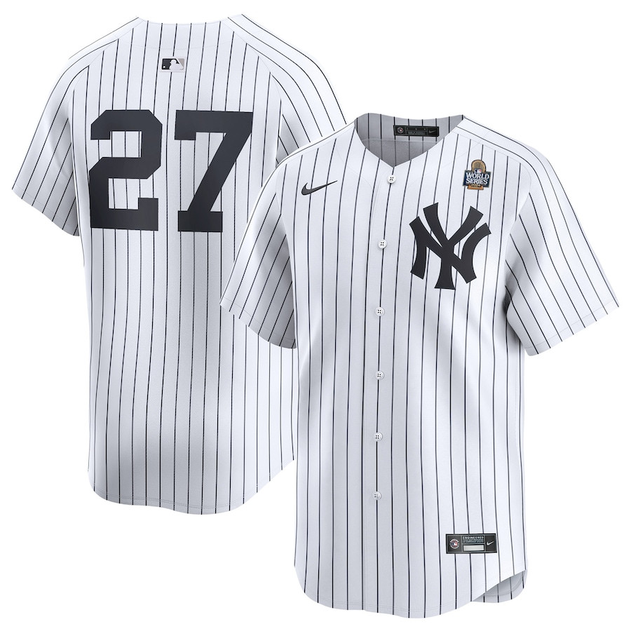 Giancarlo Stanton 27 New York Yankees 2024 World Series Home Limited Men Jersey - White 