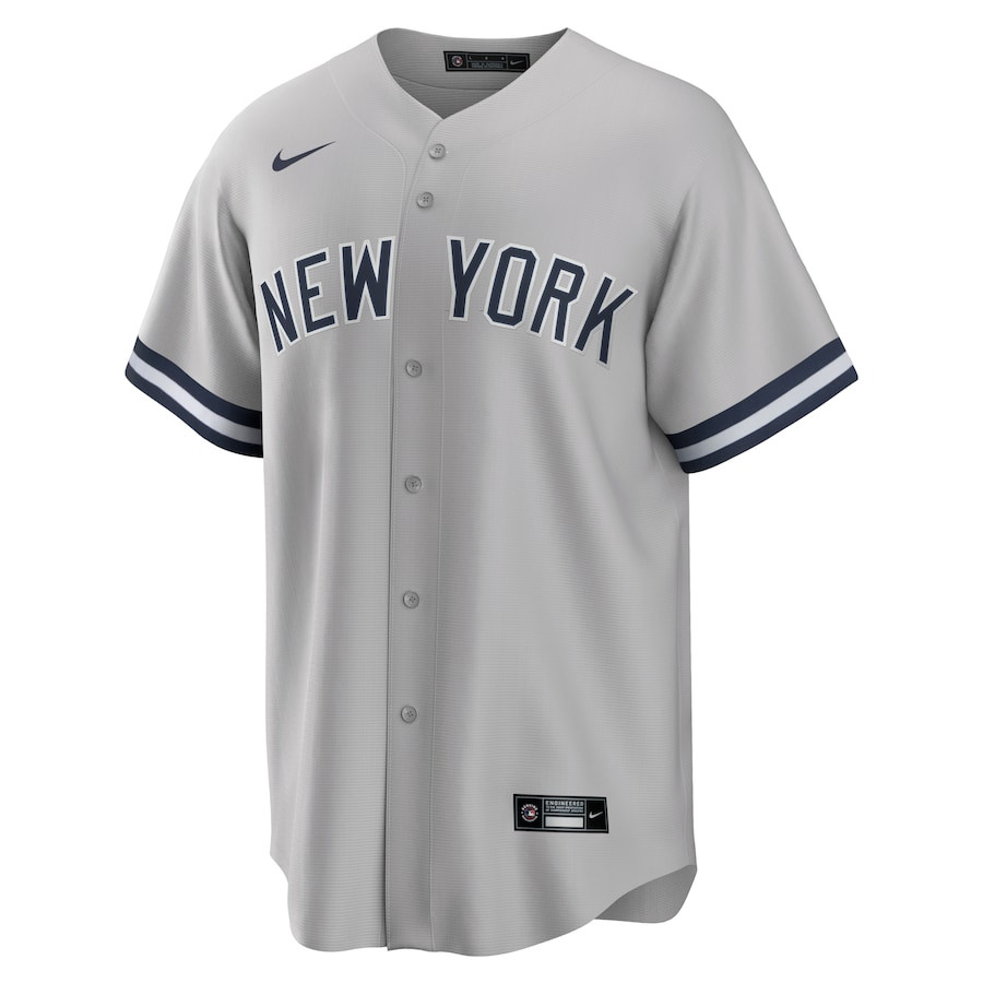 Alternative view of Giancarlo Stanton 27 New York Yankees Road Jersey - Gray 