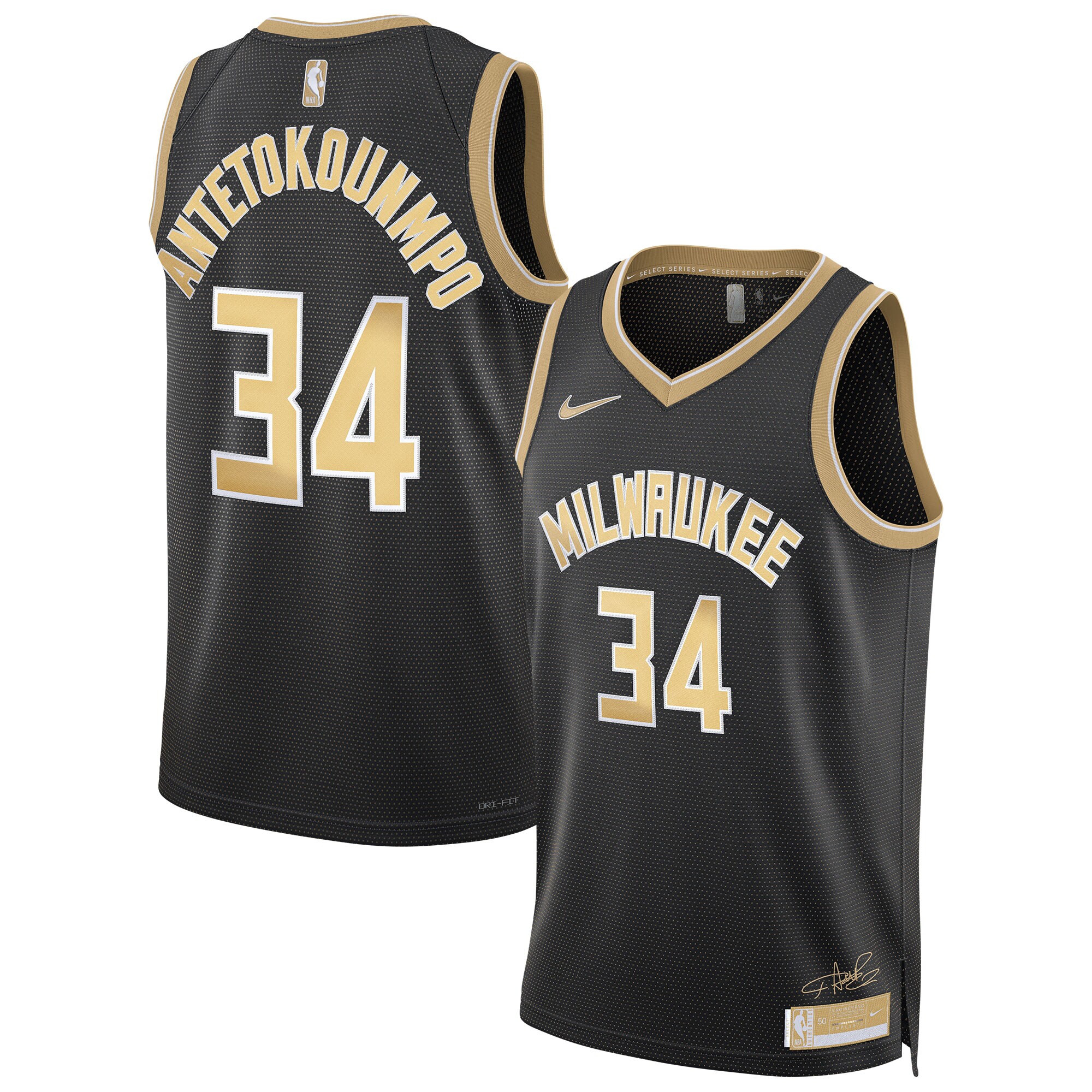 Giannis Antetokounmpo Milwaukee Bucks Unisex Select Series Swingman JerseyÃƒâ€šÃ‚Â ÃƒÂ¢Ã¢â€šÂ¬Ã¢â‚¬Å“ Black