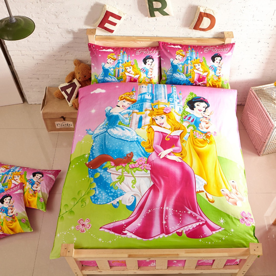 Girls Disney Princess Bedding Set - Custom Bedding Set