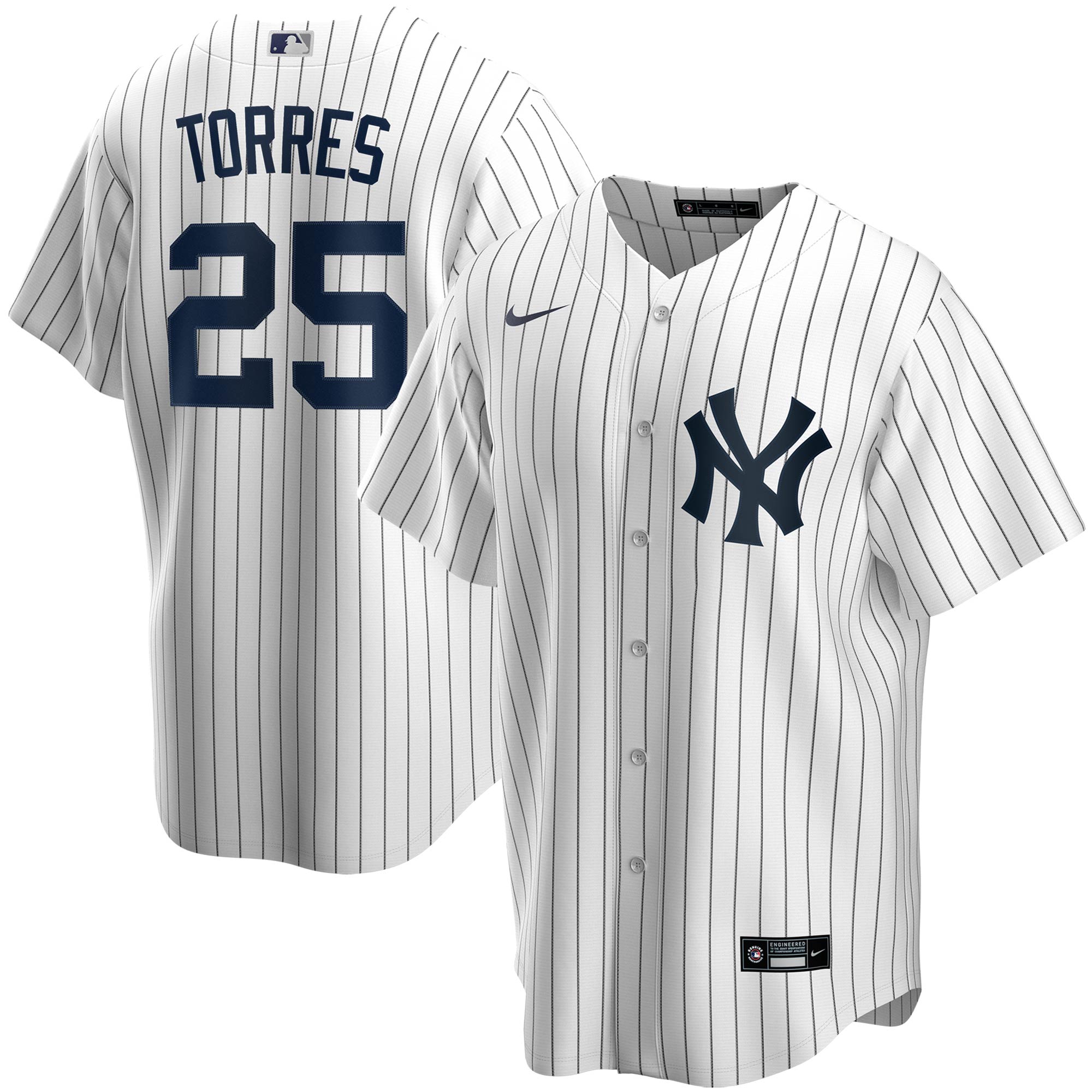Alternative view of Gleyber Torres New York Yankees Youth Alternate Replica Player Jersey - White