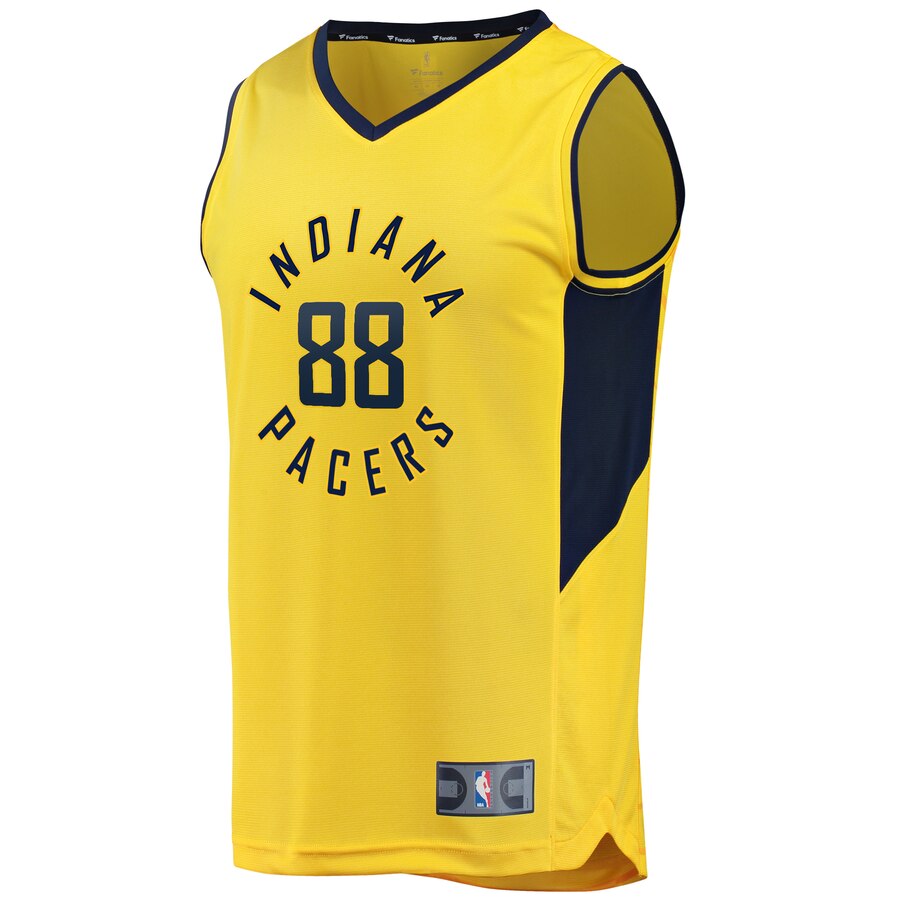 Alternative view of Goga Bitadze Indiana Pacers Fanatics Branded Fast Break Player Replica Jersey – Statement Edition – Gold