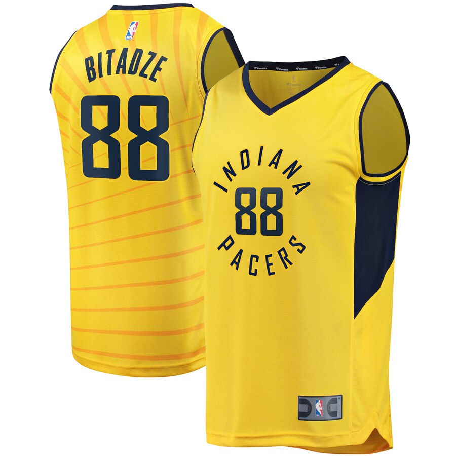 Goga Bitadze Indiana Pacers Fanatics Branded Fast Break Player Replica Jersey – Statement Edition – Gold