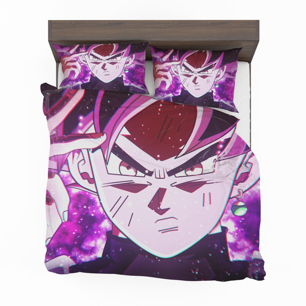 Alternative view of Goku Black Super Saiyan Rose Bedding Set - Custom Bedding Set