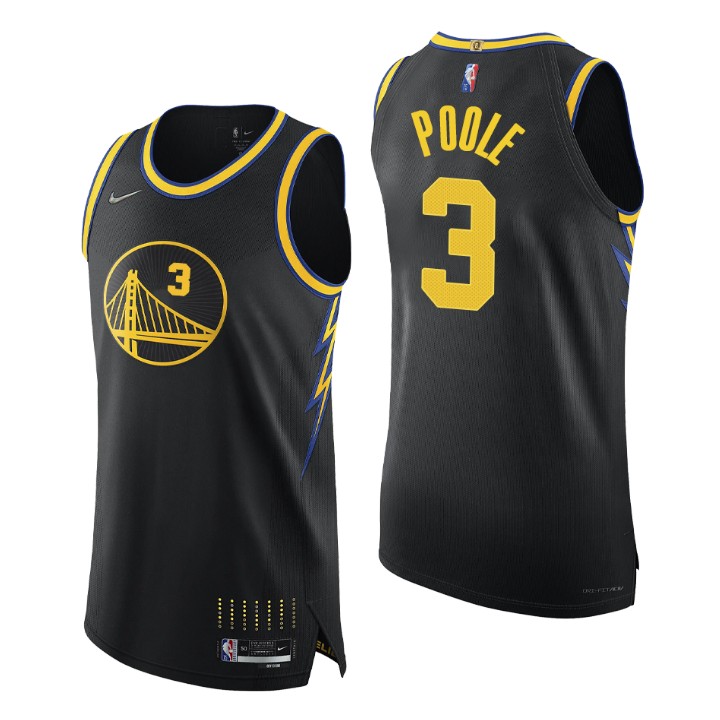Golden State Warriors 2021-22 Nba 75th Jordan Poole Authentic Jersey City