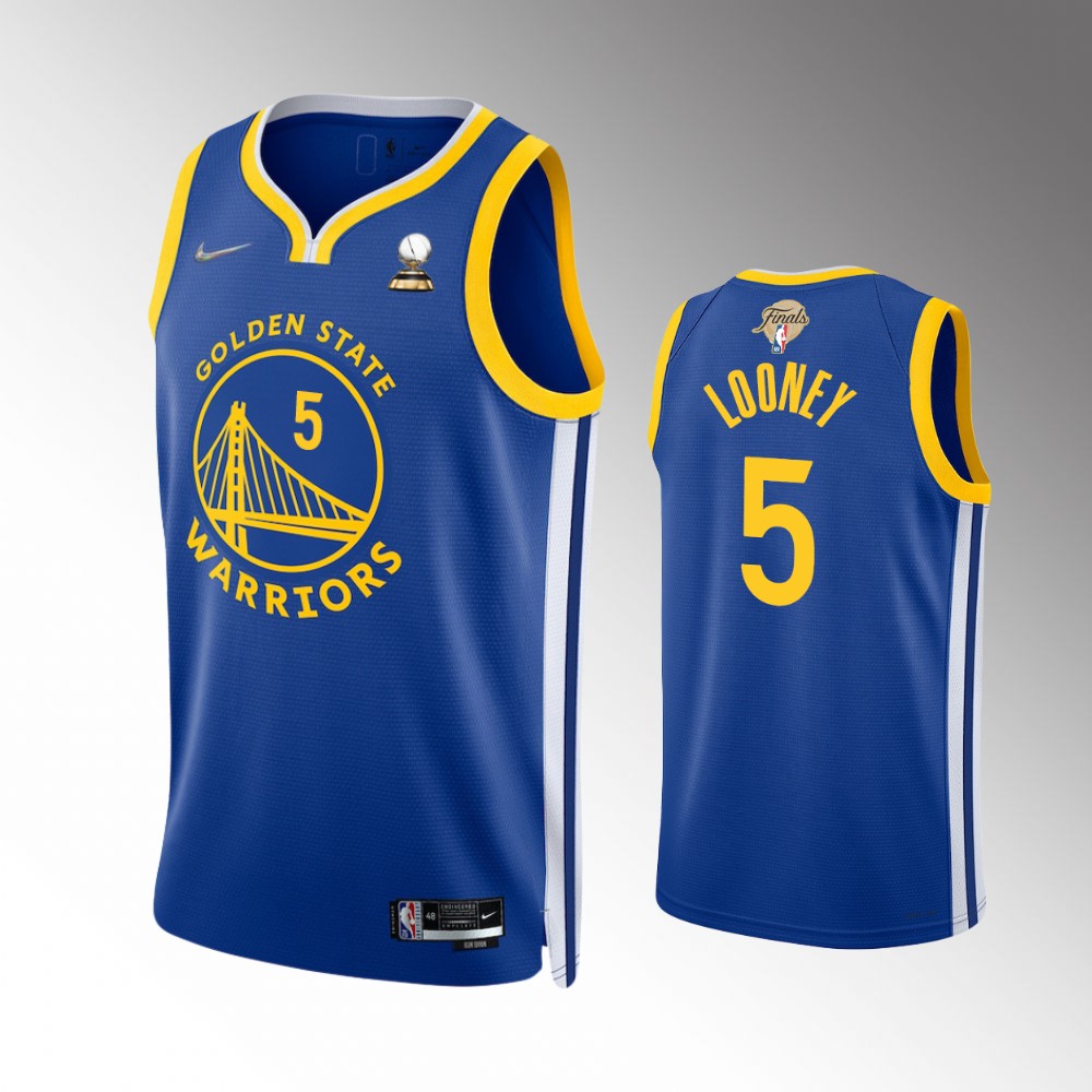 Golden State Warriors 2022 Western Conference Champions Kevon Looney Royal Icon Edition Swingman Jersey