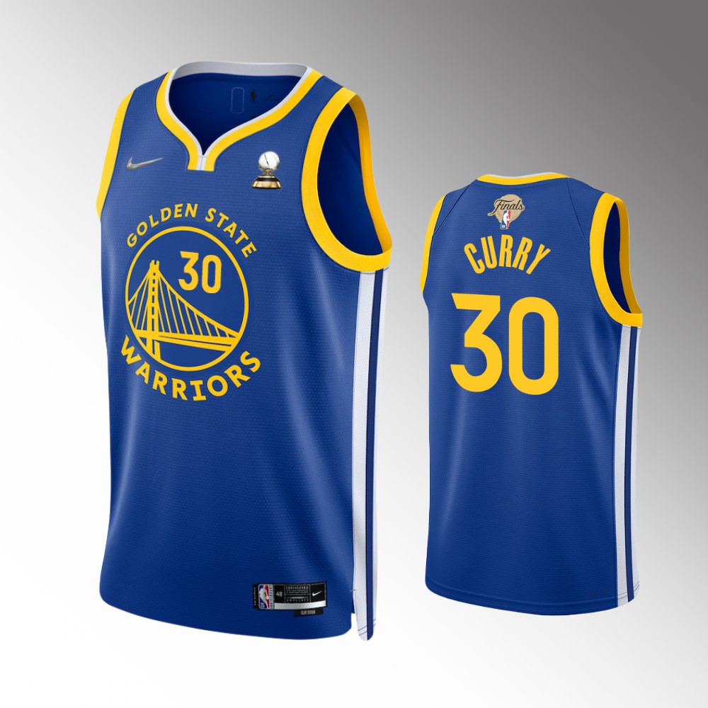 Golden State Warriors 2022 Western Conference Champions Stephen Curry Royal Icon Edition Swingman Jersey