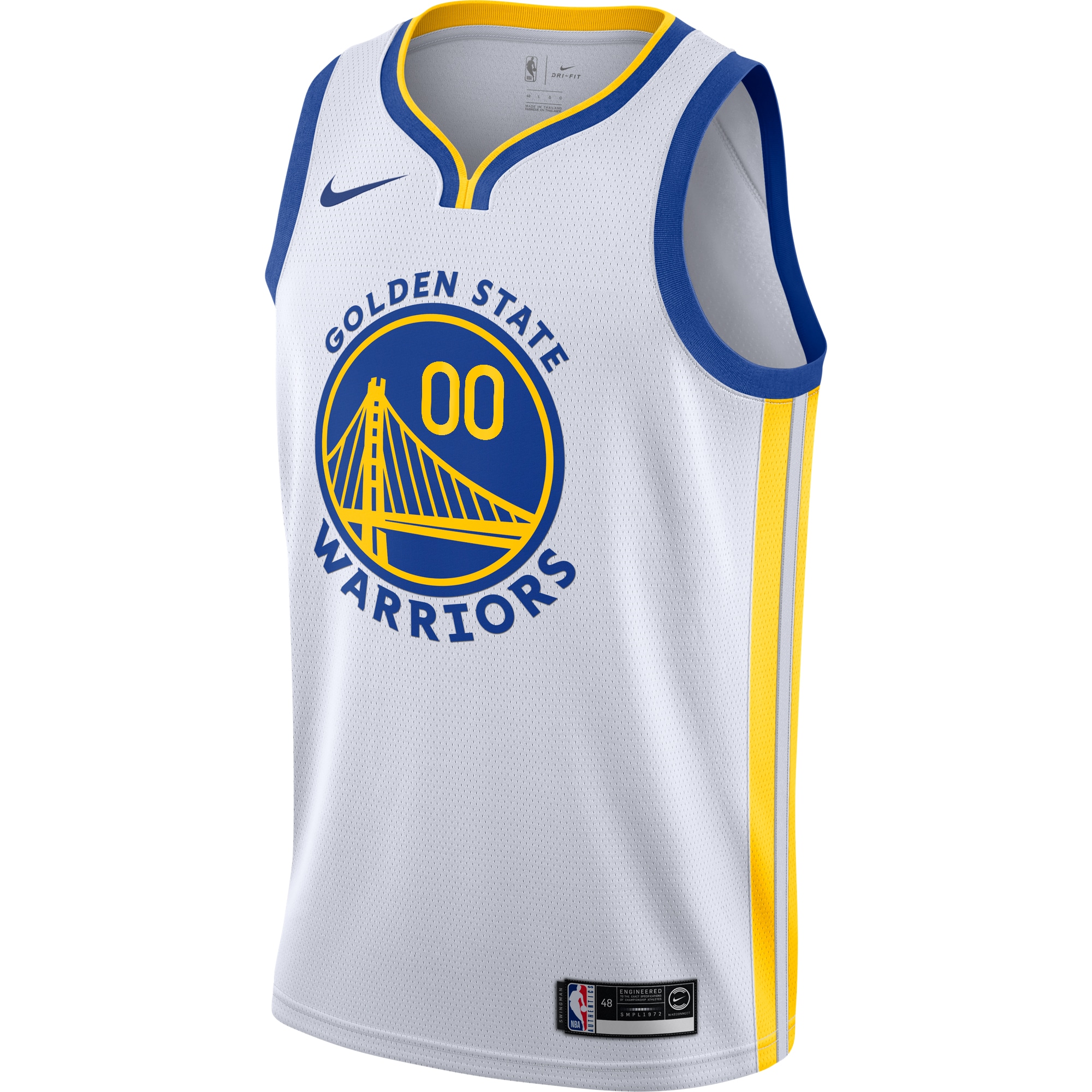 Alternative view of Golden State Warriors Association Edition Swingman Jersey - White - Jonathan Kuminga - Youth - JS307 