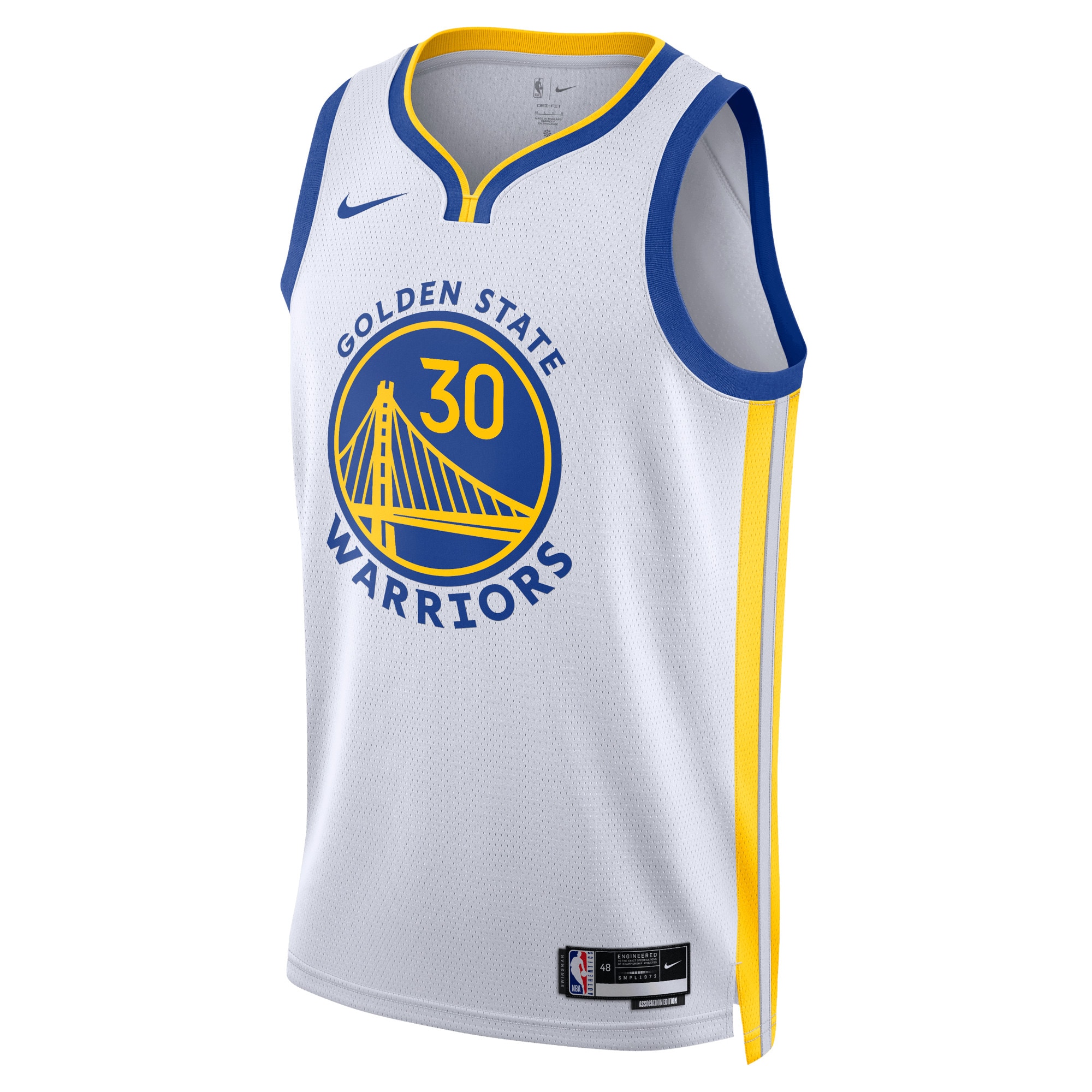 Golden State Warriors Association Edition Swingman Jersey - White - Stephen Curry - Unisex - JS133 