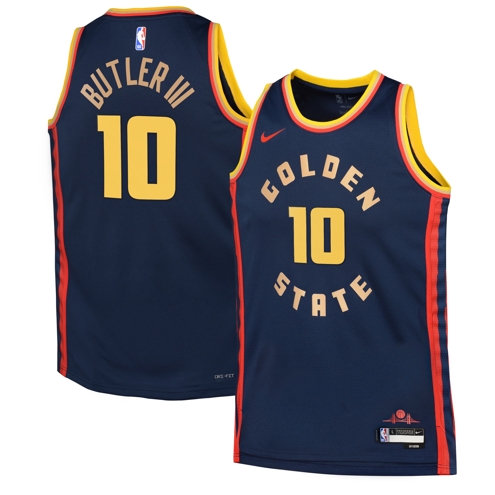 Golden State Warriors City Edition Swingman Jersey 2024 - Navy - Jimmy Butler III - Youth - JS282 