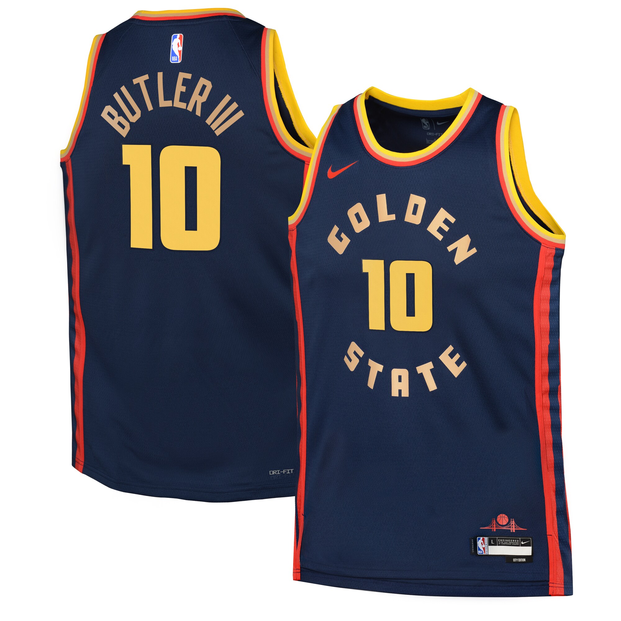 Golden State Warriors City Edition Swingman Jersey 2024 - Navy - Jimmy Butler III - Youth - JS364 