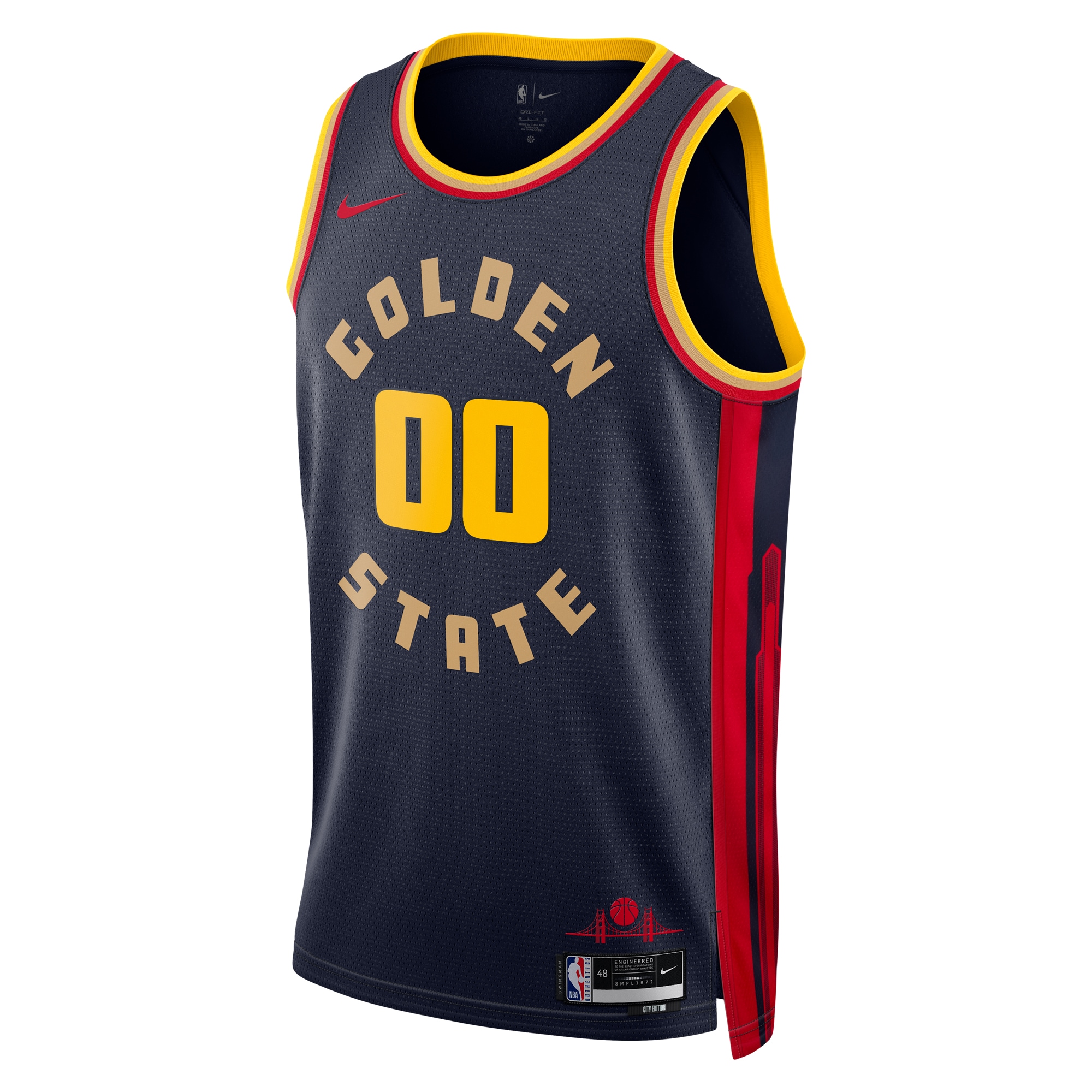 Alternative view of Golden State Warriors City Edition Swingman Jersey 2024 - Navy - Jonathan Kuminga - Unisex - JS650 