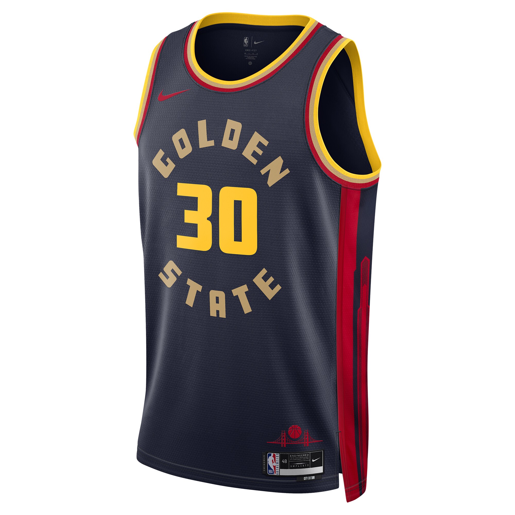 Alternative view of Golden State Warriors City Edition Swingman Jersey -Stephen Curry - Mens - JS430 