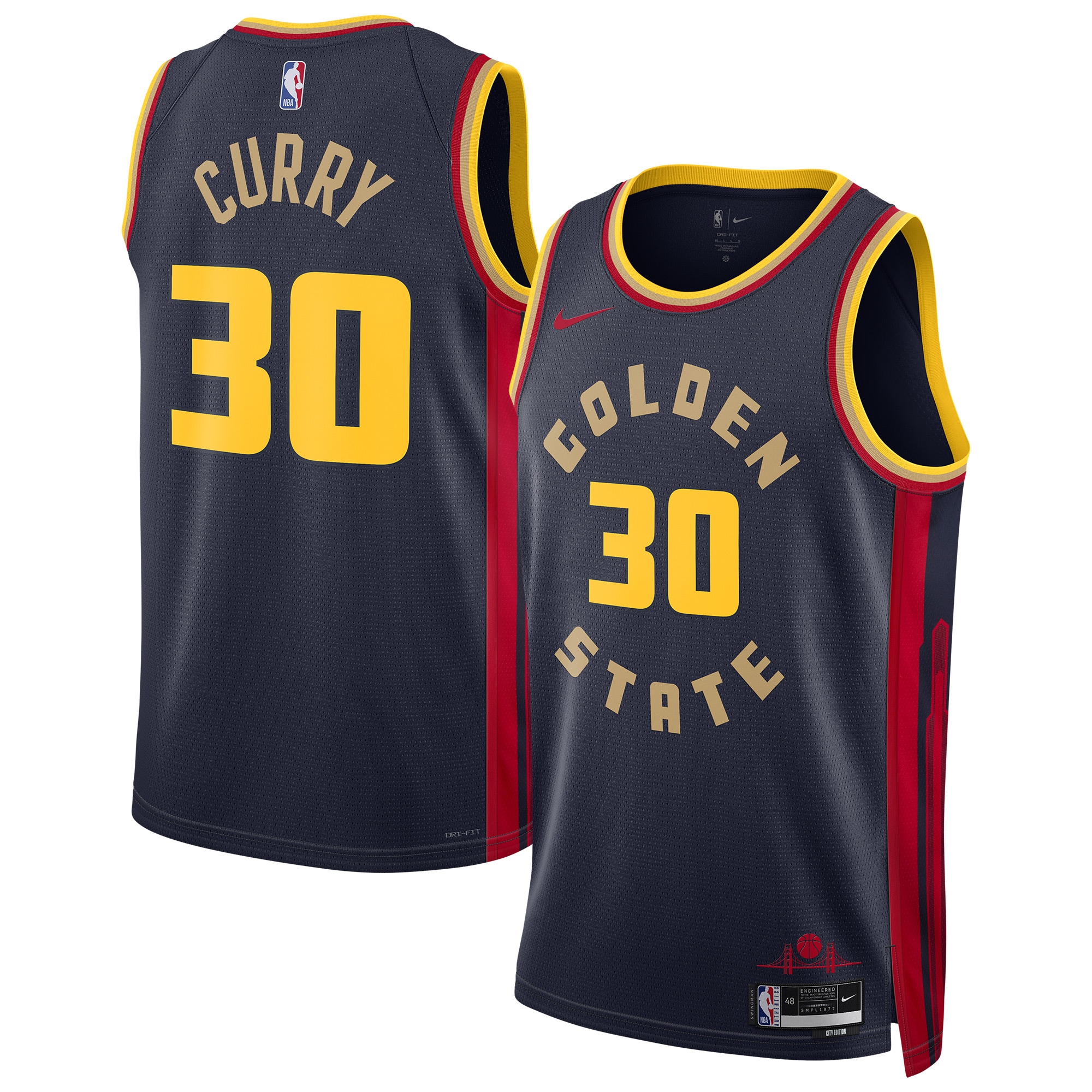 Golden State Warriors City Edition Swingman Jersey -Stephen Curry - Mens - JS535 