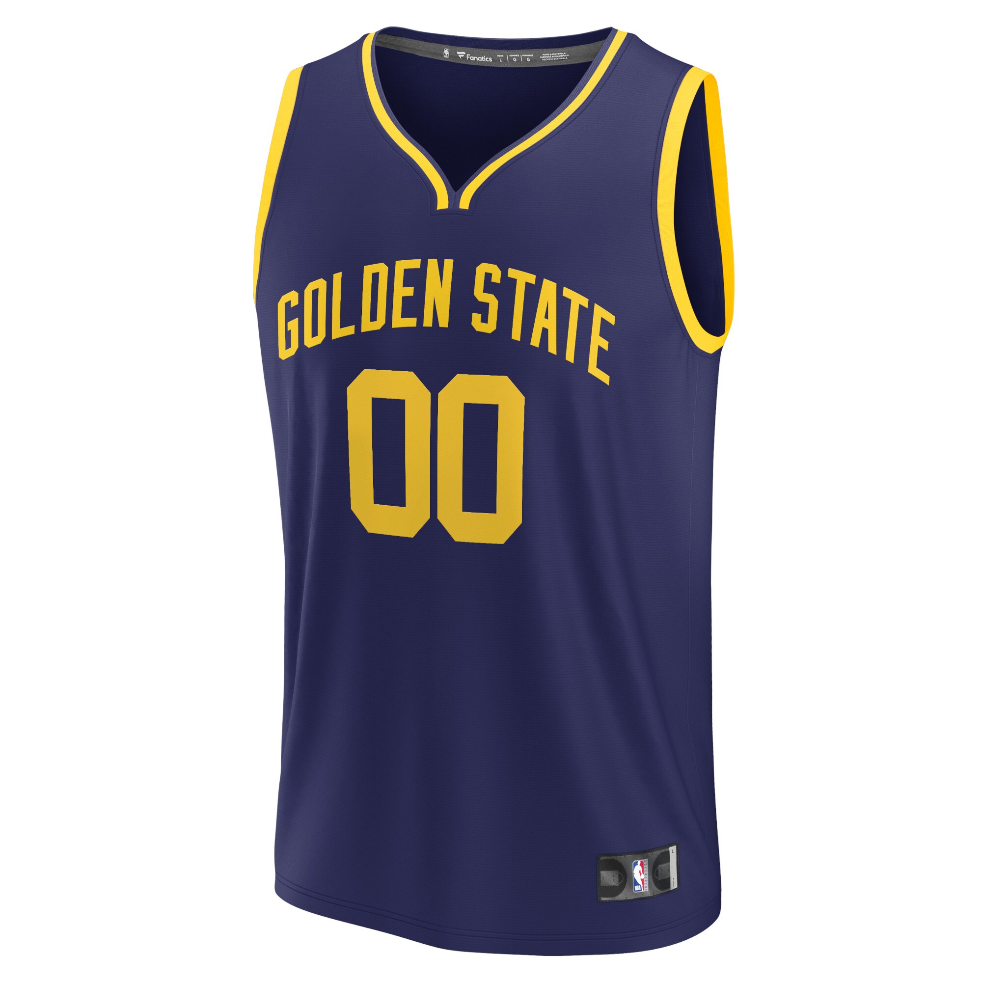 Alternative view of Golden State Warriors Fanatics Fast Break Replica Custom Jersey - Statement Edition - Navy