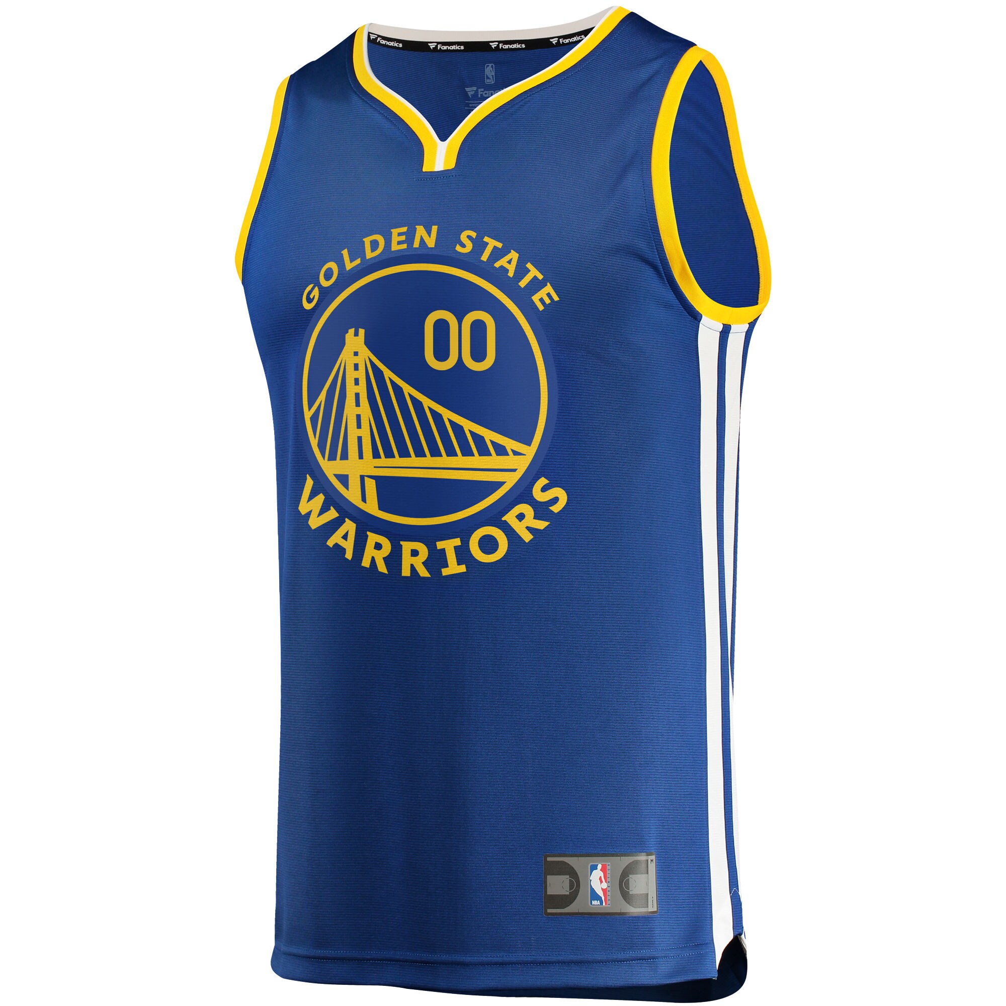 Alternative view of Golden State Warriors Fanatics Youth 2019/20 Fast Break Custom Replica Jersey Royal - Icon Edition