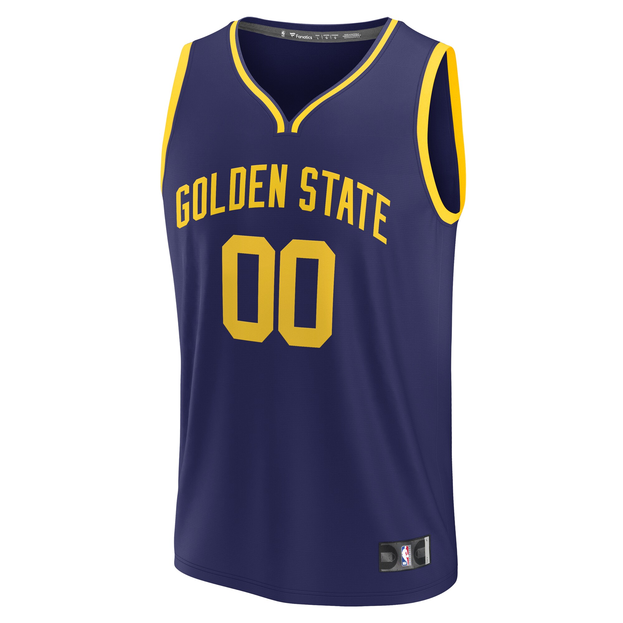 Alternative view of Golden State Warriors Fanatics Youth Fast Break Replica Custom Jersey - Statement Edition - Navy
