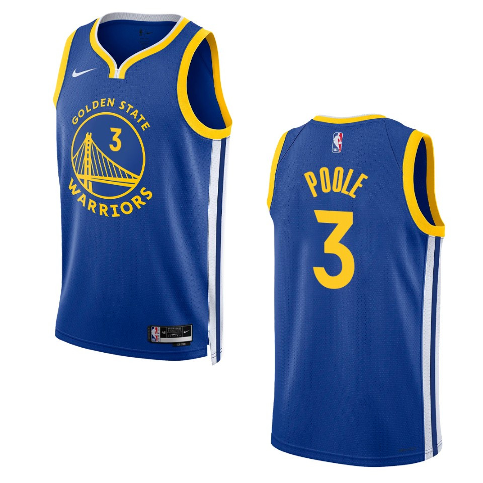 Golden State Warriors Jordan Poole 2022-23 Icon Edition Royal Swingman Jersey