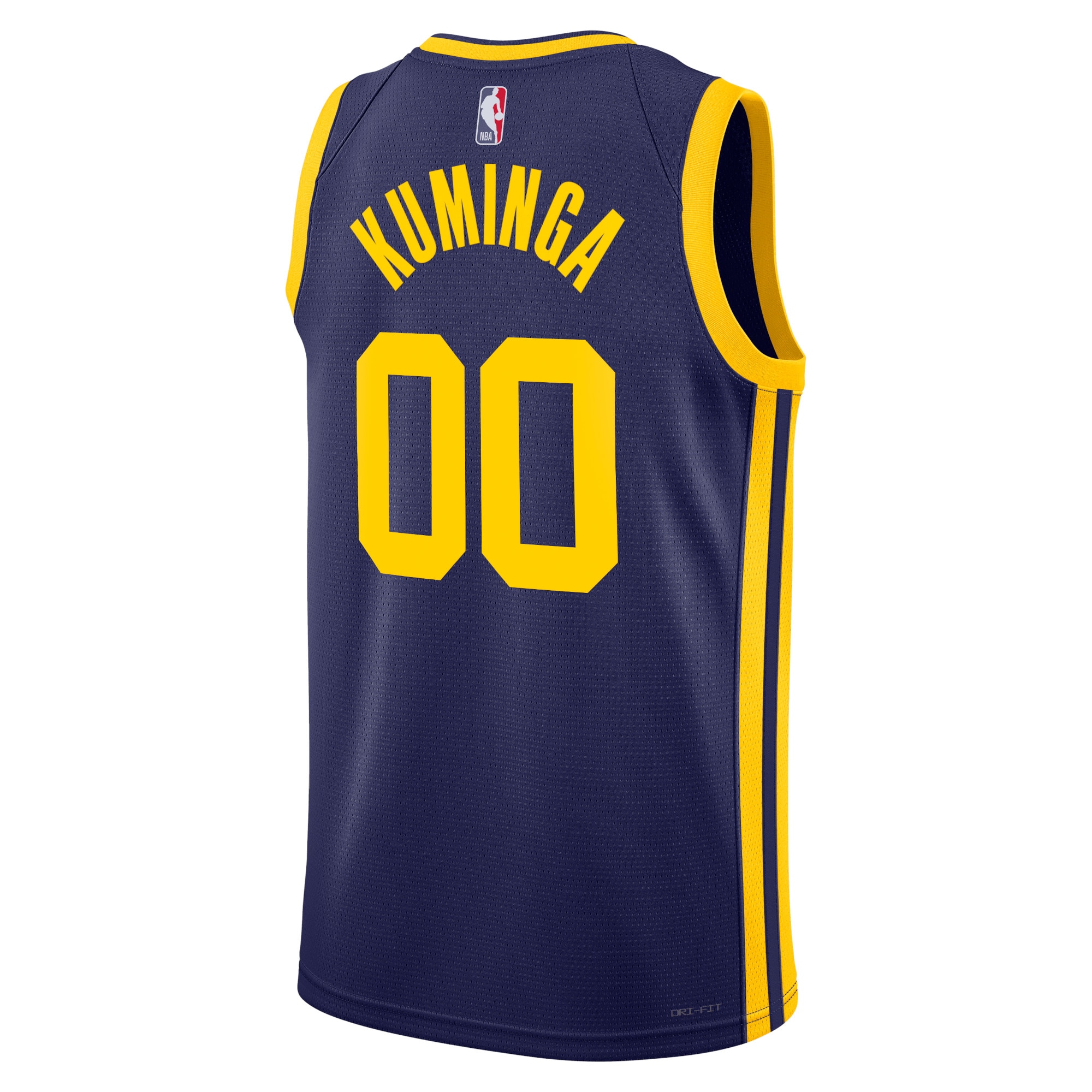 Alternative view of Golden State Warriors Jordan Statement Edition Swingman Jersey - Blue - Jonathan Kuminga - Unisex - JS123 