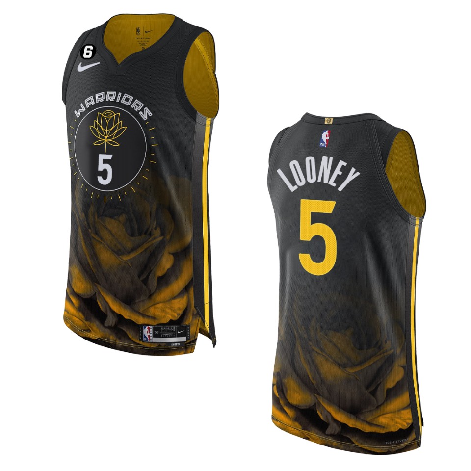 Golden State Warriors Kevon Looney 2022-23 City Edition Black Jersey