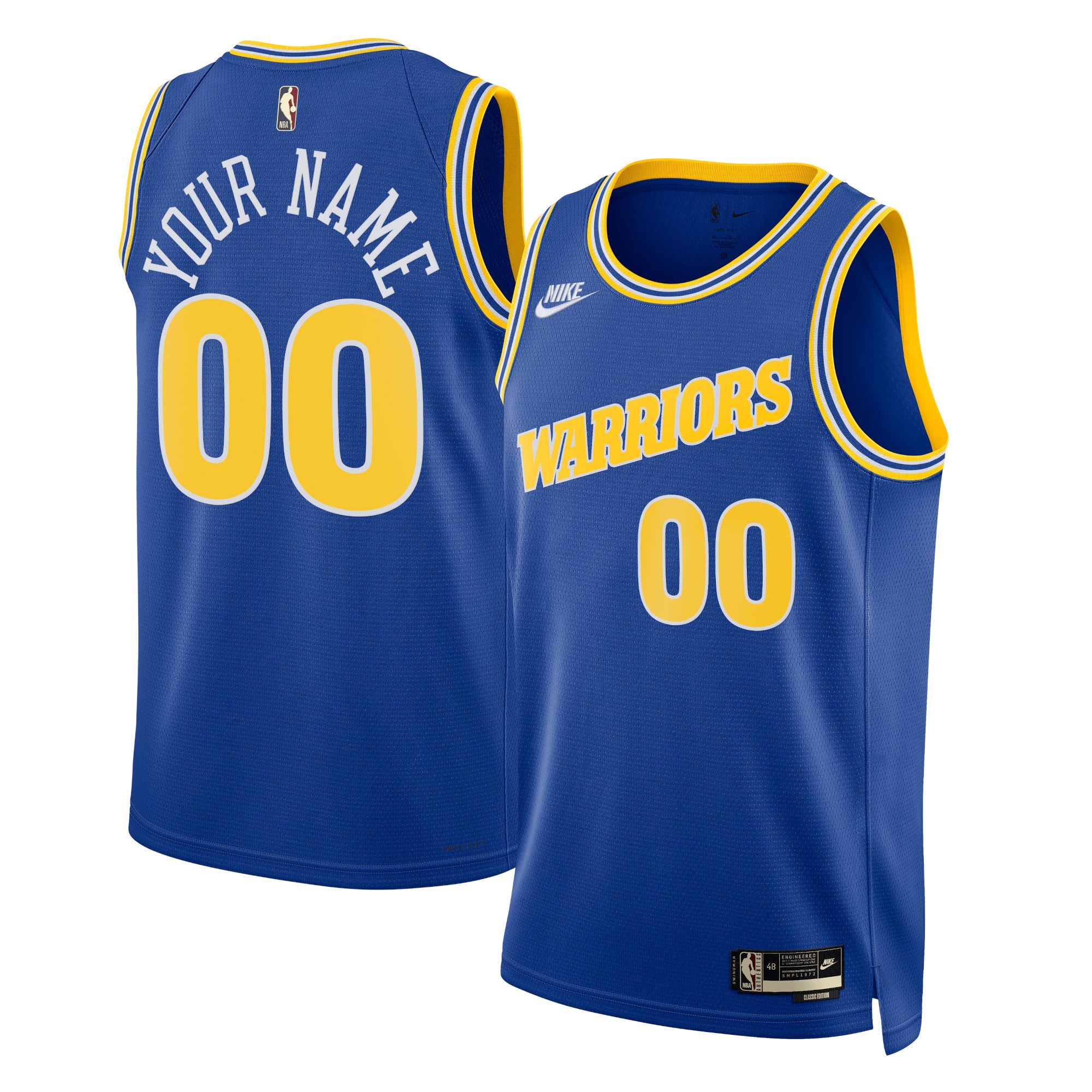 Golden State Warriors Unisex 2022/23 Custom Swingman Jersey - Classic Edition - Blue