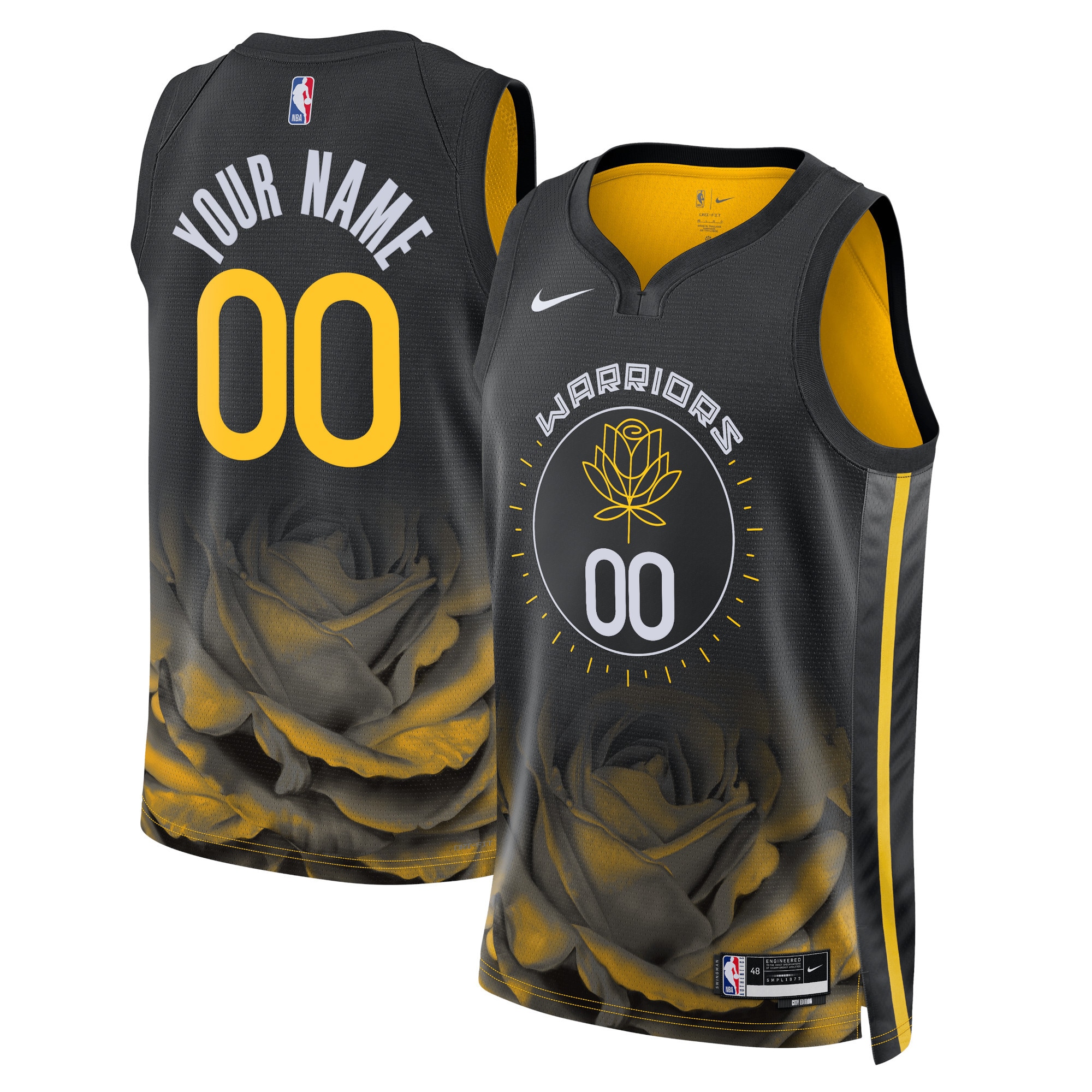Golden State Warriors Unisex 2022/23 Swingman Custom Jersey - City Edition - Black