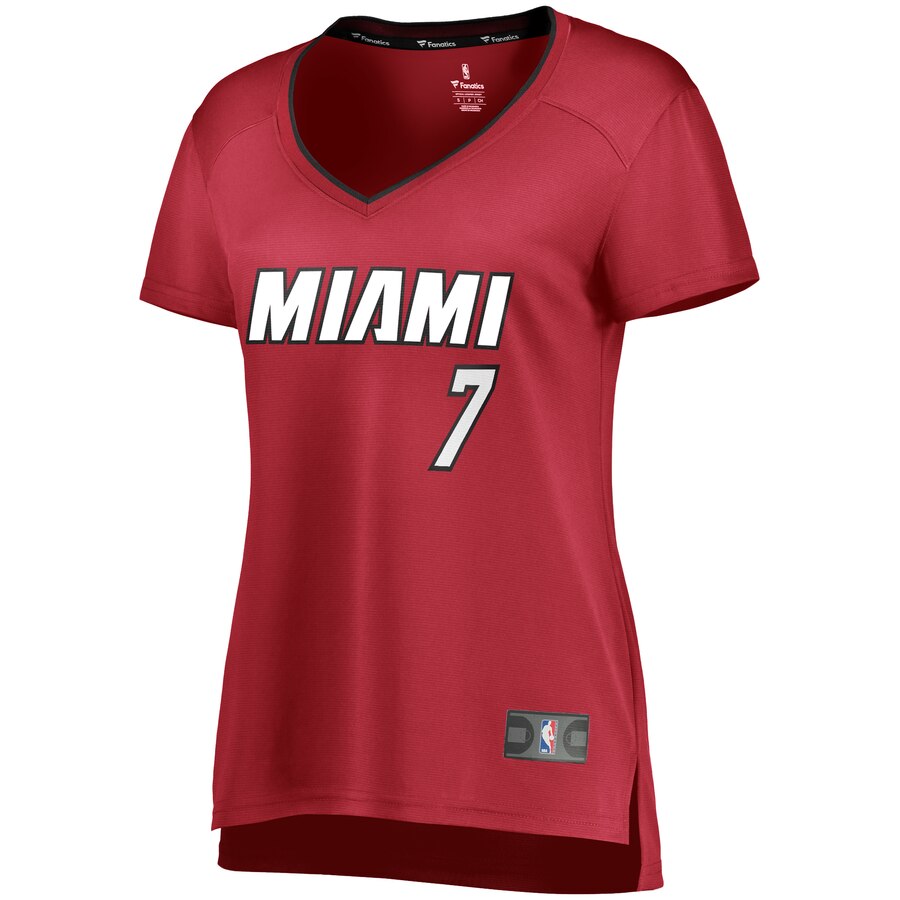 Alternative view of Goran Dragic Miami Heat Fanatics Branded Women's Fast Break Player Jersey - Statement Edition - Maroon