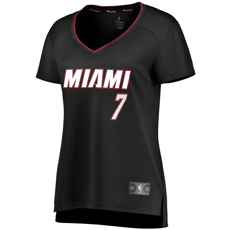 Alternative view of Goran Dragic Miami Heat Fanatics Branded Women's Fast Break Replica Jersey - Black - Icon Edition