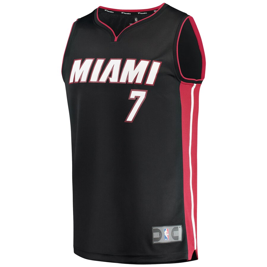 Alternative view of Goran Dragic Miami Heat Fanatics Branded Youth Fast Break Replica Jersey Black - Icon Edition