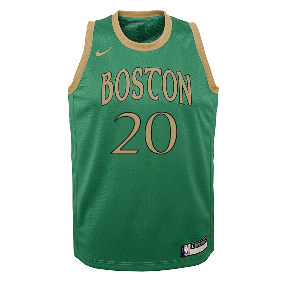 Alternative view of Gordon Hayward Boston Celtics Youth Swingman Jersey Green - City Edition