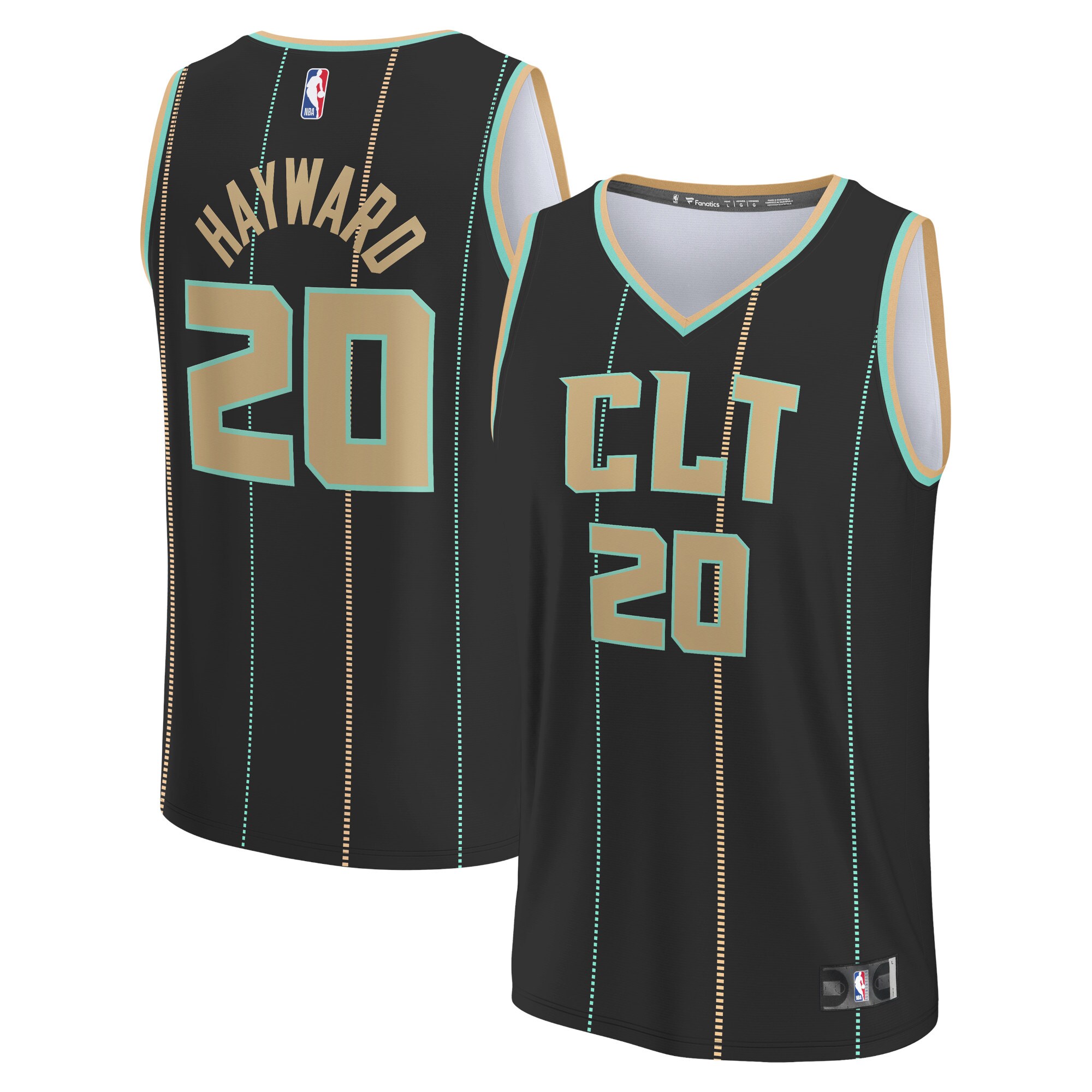 Alternative view of Gordon Hayward Charlotte Hornets Fanatics Branded Youth 2022/23 Fastbreak Jersey - City Edition - Black
