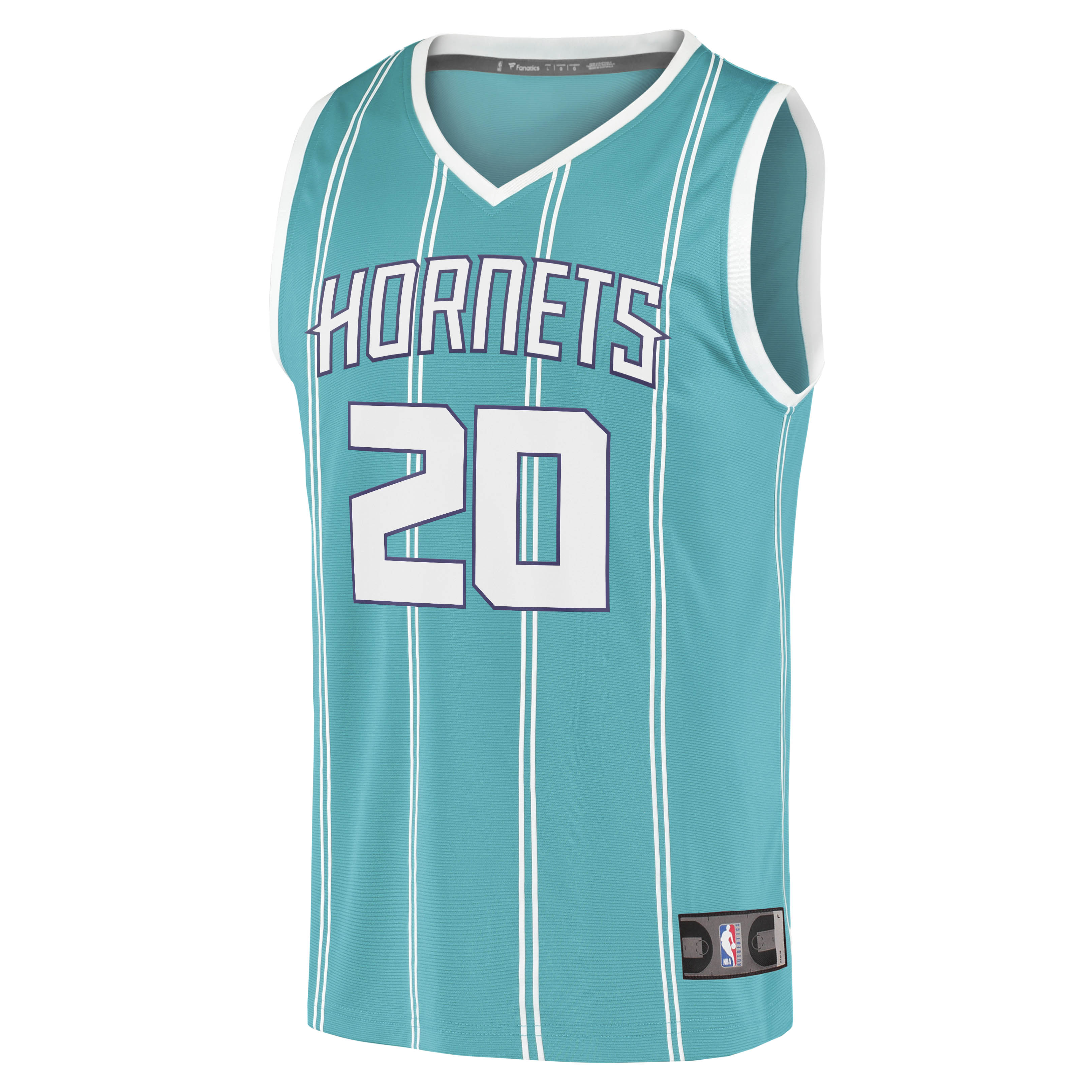 Alternative view of Gordon Hayward Charlotte Hornets Fanatics Fast Break Replica Jersey - Icon Edition - Teal