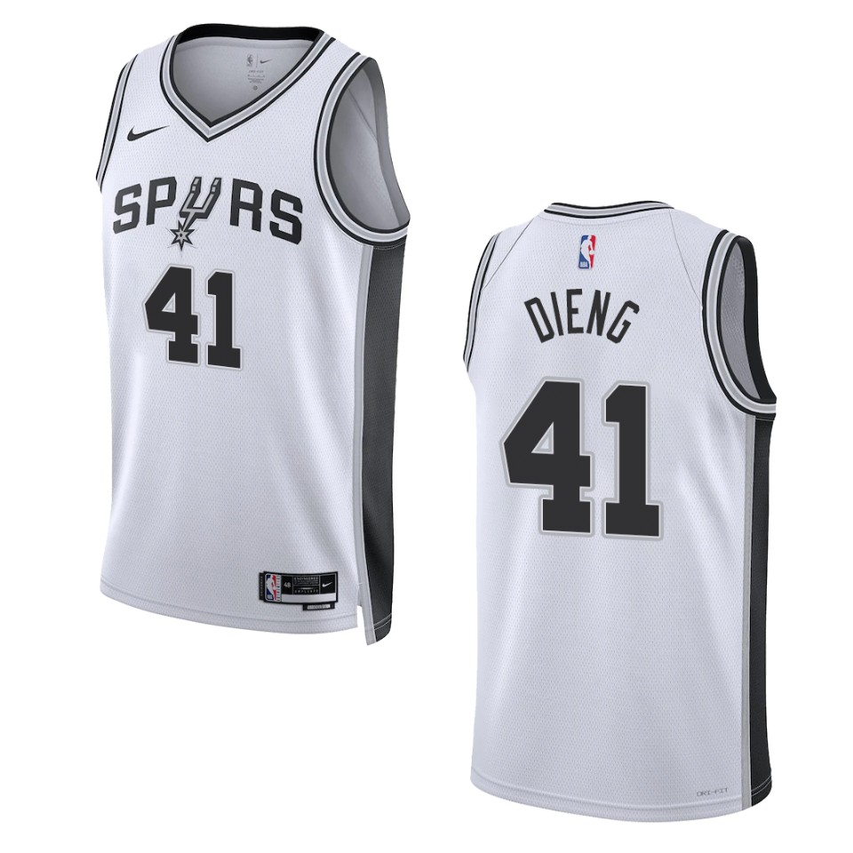 Gorgui Dieng Association Edition San Antonio Spurs 2022-23 White Swingman Jersey