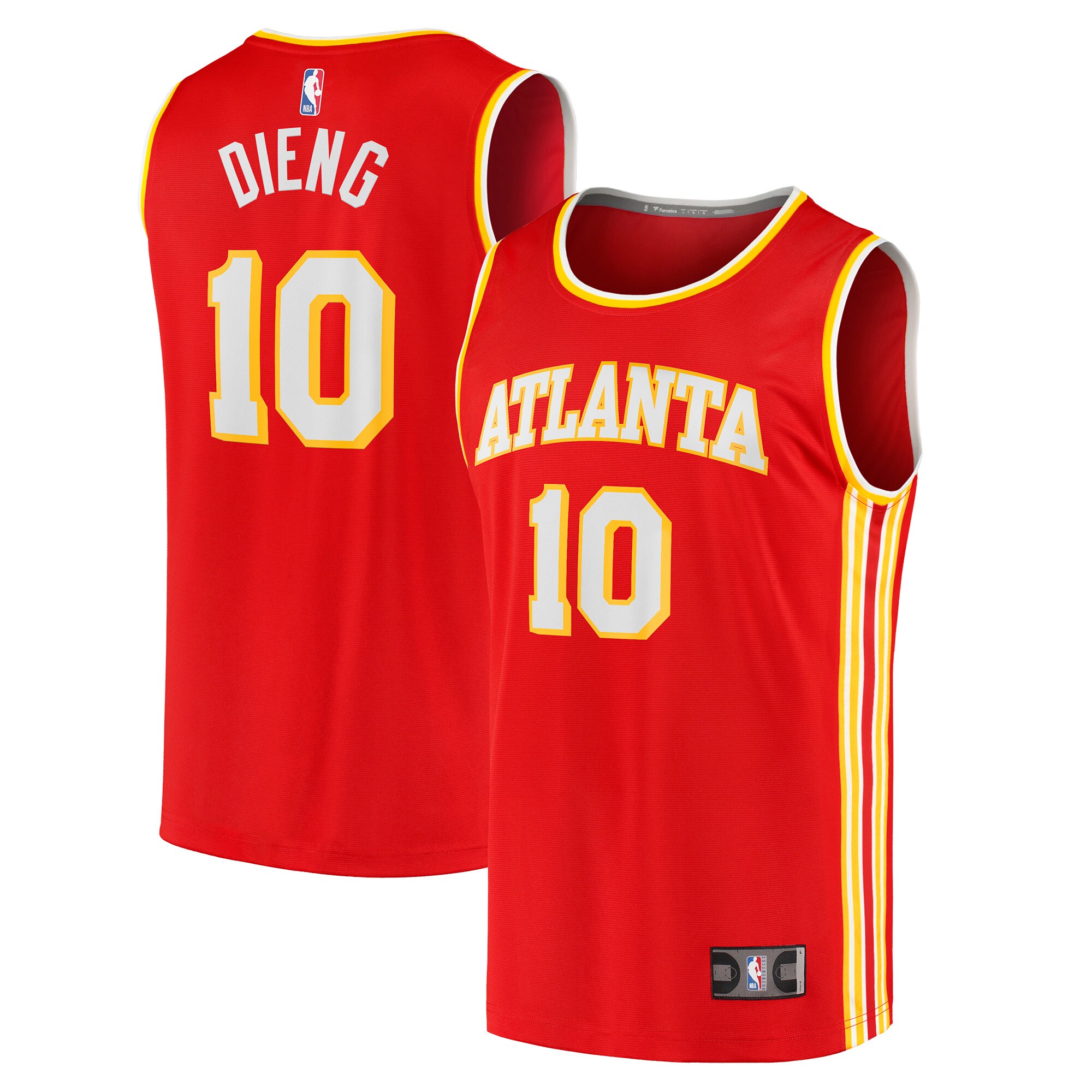 Alternative view of Gorgui Dieng Atlanta Hawks Fanatics Branded Youth 2021/22 Fast Break Replica Jersey - Icon Edition - Red