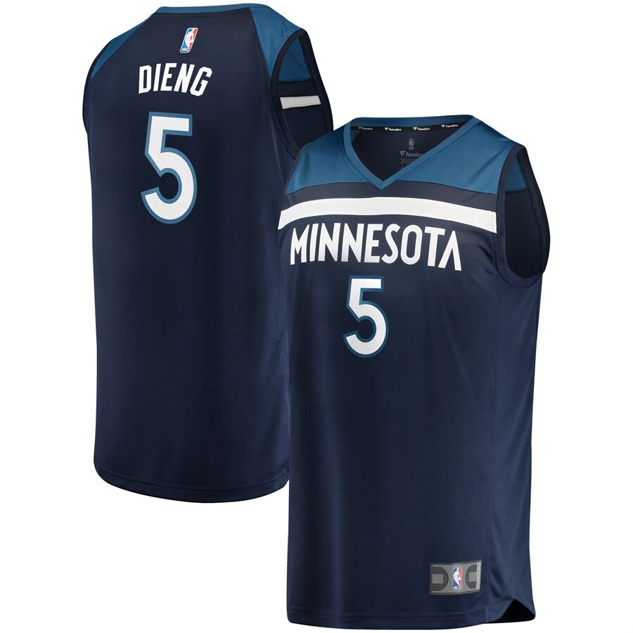 Gorgui Dieng Minnesota Timberwolves Fanatics Branded Youth Fast Break Road Replica Jersey Navy - Icon Edition