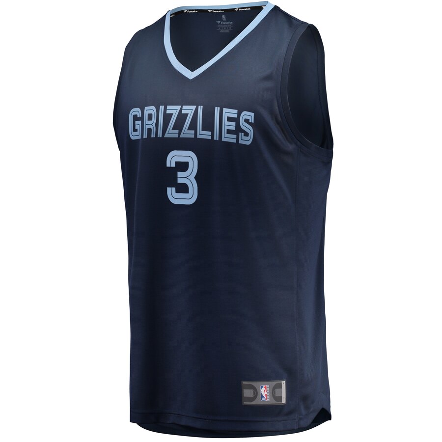 Alternative view of Grayson Allen Memphis Grizzlies Fanatics Branded Fast Break Replica Jersey Navy - Icon Edition