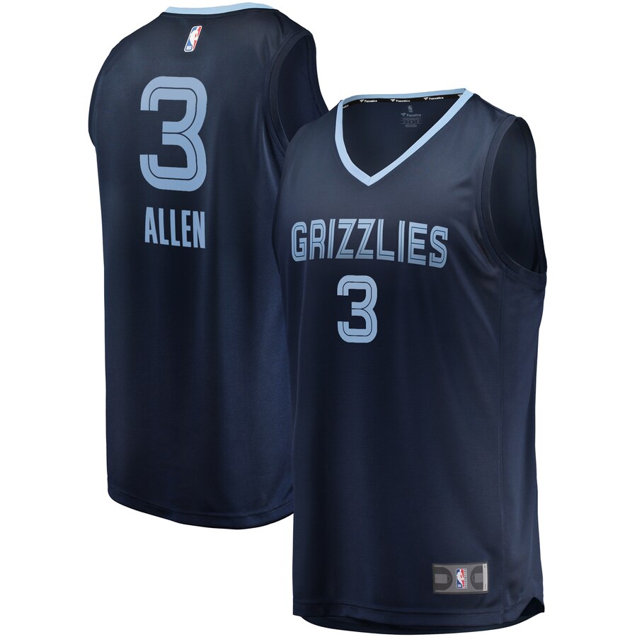 Grayson Allen Memphis Grizzlies Fanatics Branded Fast Break Replica Jersey Navy - Icon Edition