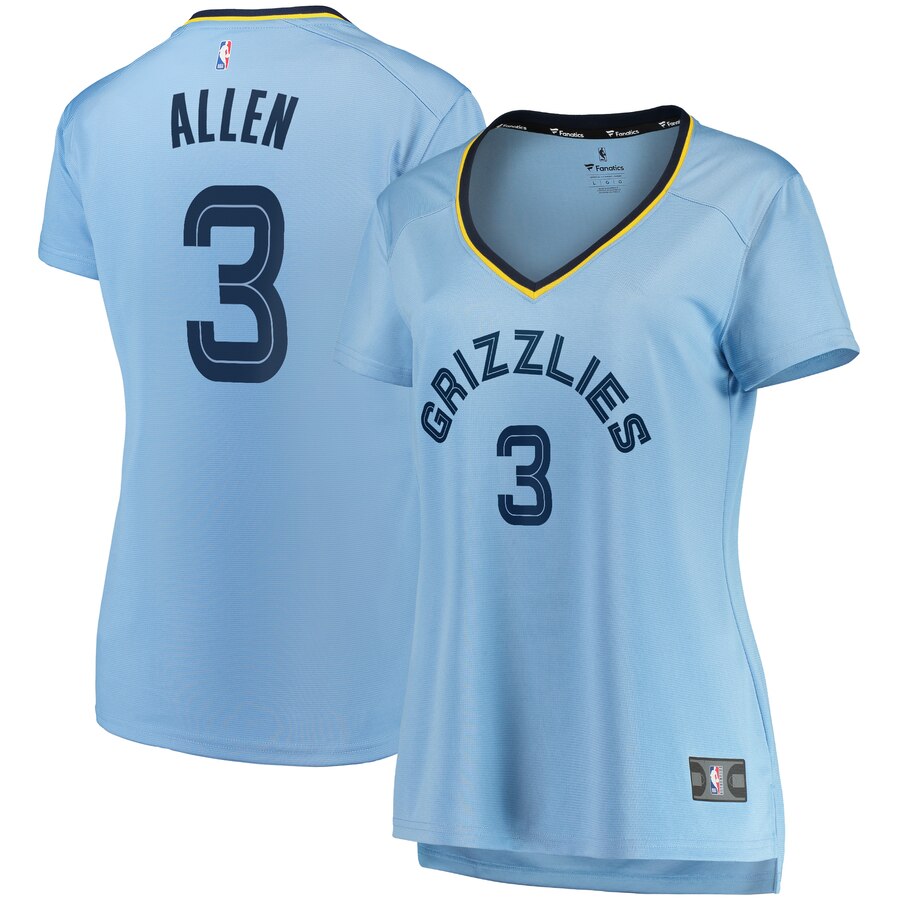 Grayson Allen Memphis Grizzlies Fanatics Branded Women's Fast Break Replica Jersey Light Blue - Statement Edition