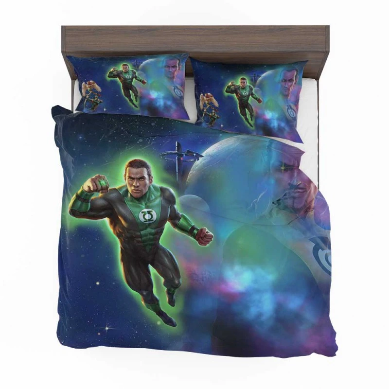 Alternative view of Green Lantern Beware My Power Movie John Stewart Bedding Set - Custom Bedding Set