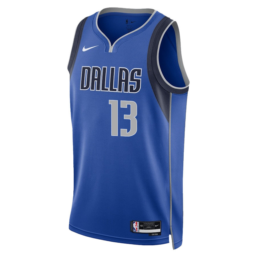 Alternative view of Greg Brown III 13 Dallas Mavericks 2024 FINALS PATCH Swingman Jersey - Icon Edition - Blue - JS446 