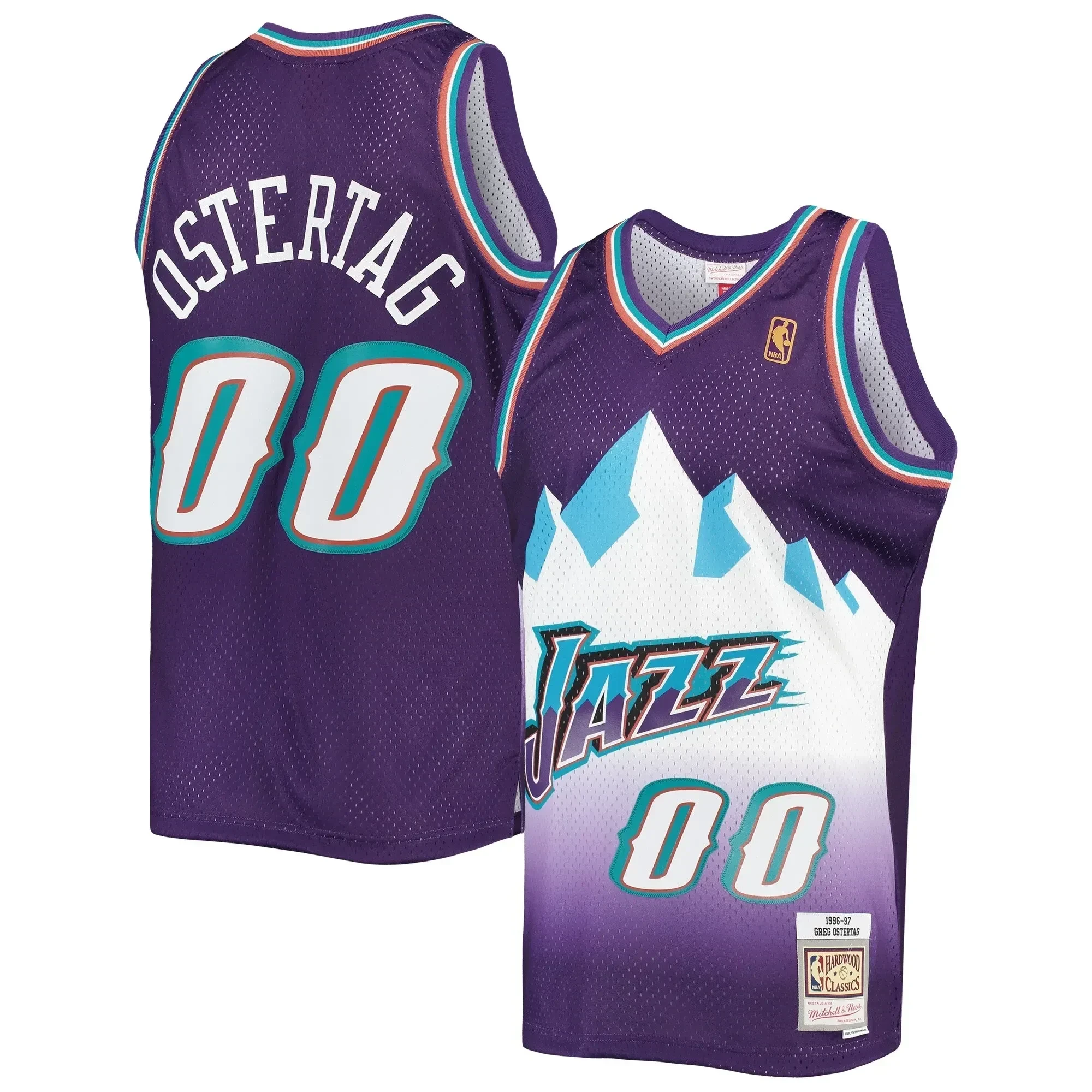Greg Ostertag Utah Jazz Mitchell & Ness 1996-1997 Hardwood Classics Swingman Jersey - Purple - JS884 