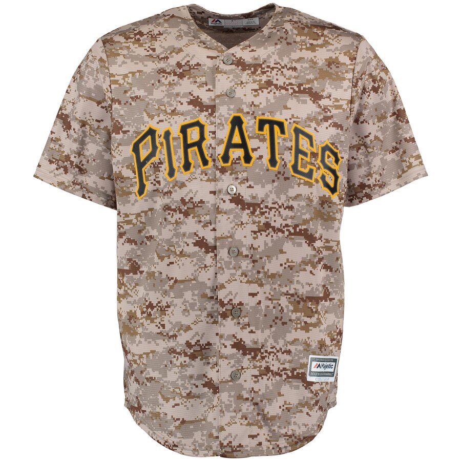 Alternative view of Gregory Polanco Pittsburgh Pirates Majestic Alternate Official Cool Base Player Replica Jersey - Camo