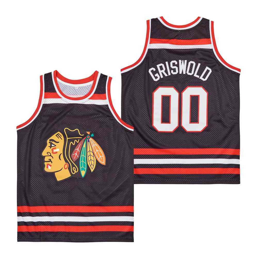 Alternative view of Griswold 00 Chicago Blackhawks Swingman Jersey - Black - JS135 