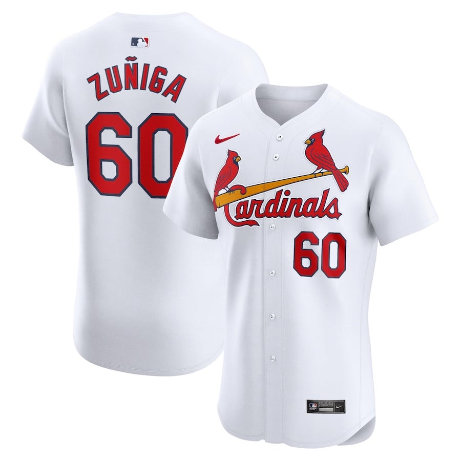 Guillermo Zuñiga 60 St. Louis Cardinals Home Elite Player Men Jersey - White 