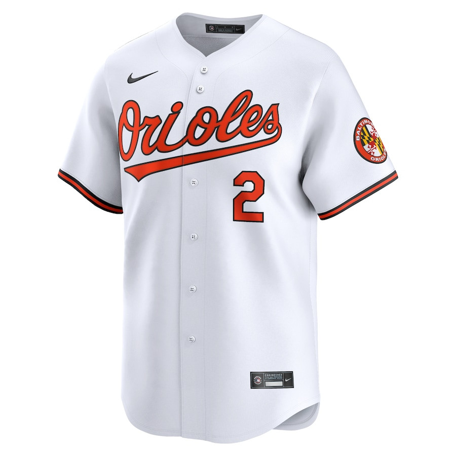 Alternative view of Gunnar Henderson 2 Baltimore Orioles Home Limited Player Men Jersey - White