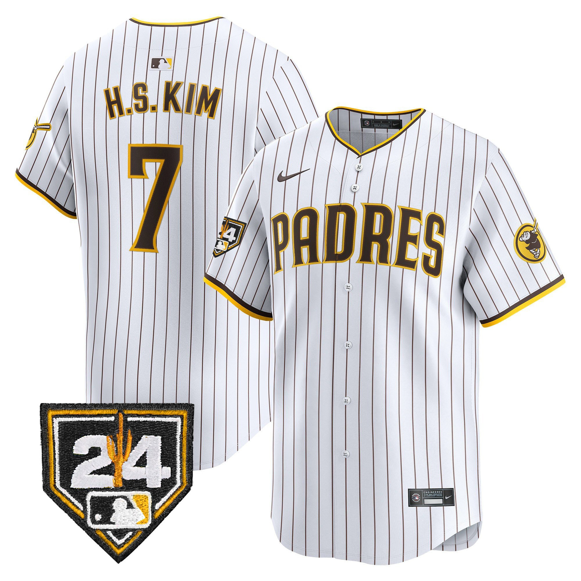Ha-Seong Kim 7 San Diego Padres 2024 Spring Training Men Jersey - White 