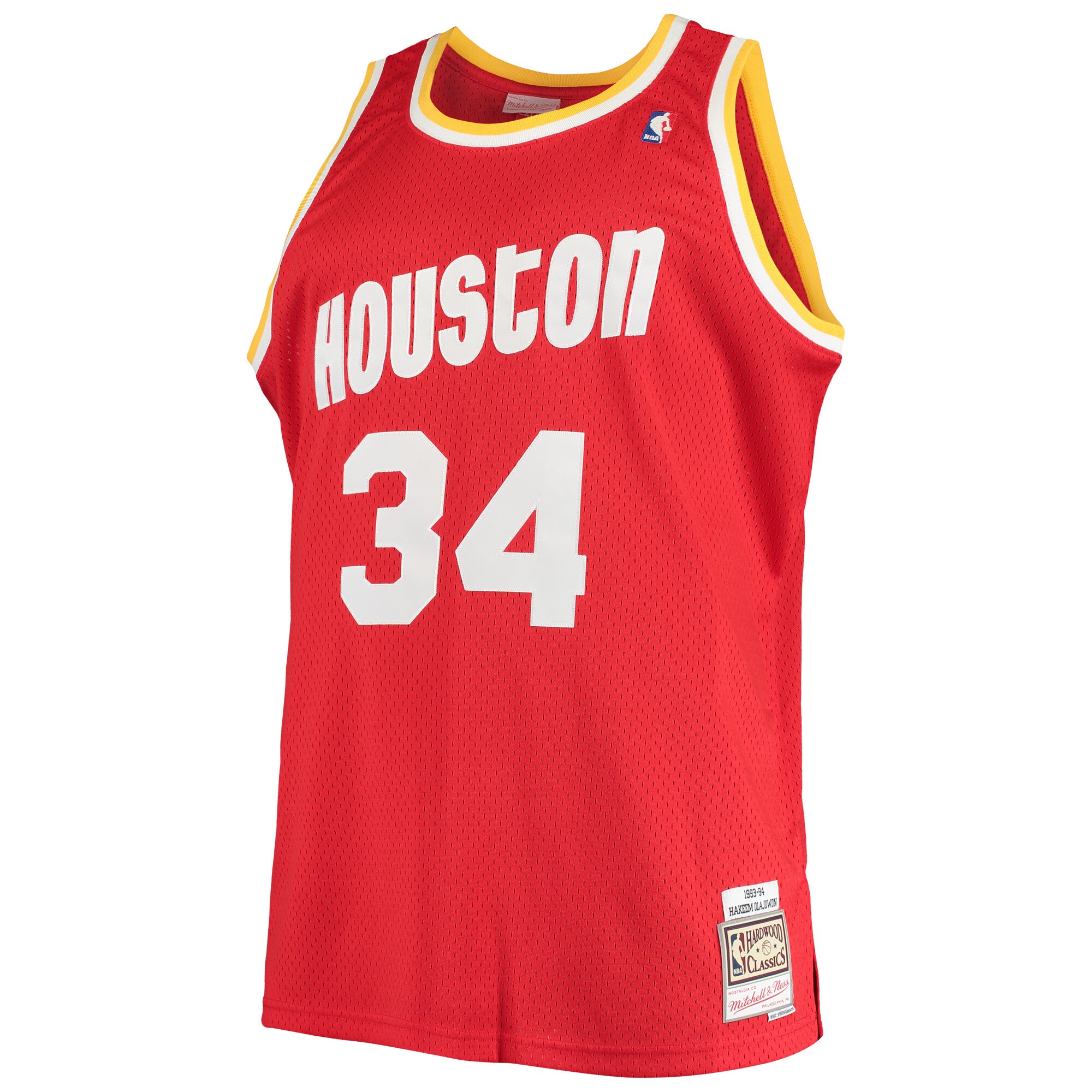 Alternative view of Hakeem Olajuwon Houston Rockets Mitchell & Ness 1993/94 Big & Tall Hardwood Classics Swingman Jersey - Red